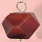 Pendentif Cornaline avec attache dorée (s)