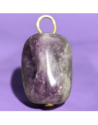 Pendentif Améthyste avec attache dorée (s)