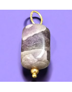 Pendentif Améthyste avec attache dorée (s)