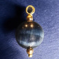 Pendentif Œil de faucon Pierre ronde 10mm (s)