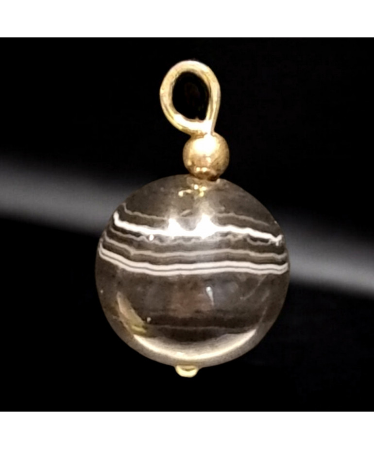 Pendentif Agate Pierre ronde 10mm (s)