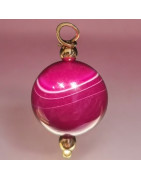 Pendentif Agate Pierre ronde 10mm (s)