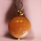 Pendentif Aventurine orange Pierre ronde 10mm (s)