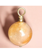 Pendentif Aventurine orange Pierre ronde 10mm (s)