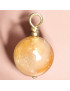 Pendentif Aventurine orange Pierre ronde 10mm (s)