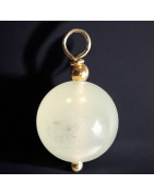 Pendentif Jade Pierre ronde 10mm (s)