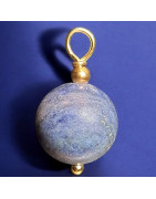 Pendentif Lapis-lazuli Pierre ronde 10mm (s)