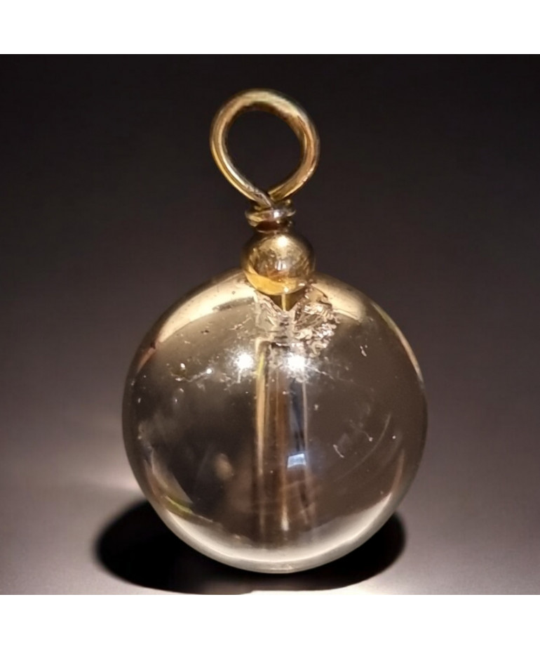 Pendentif Quartz fumé Pierre ronde 10mm (s)