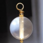 Pendentif Cristal de roche Pierre ronde 10mm (s)
