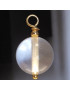 Pendentif Cristal de roche Pierre ronde 10mm (s)