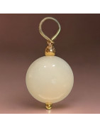 Pendentif Pierre de lune Pierre ronde 8mm (s)