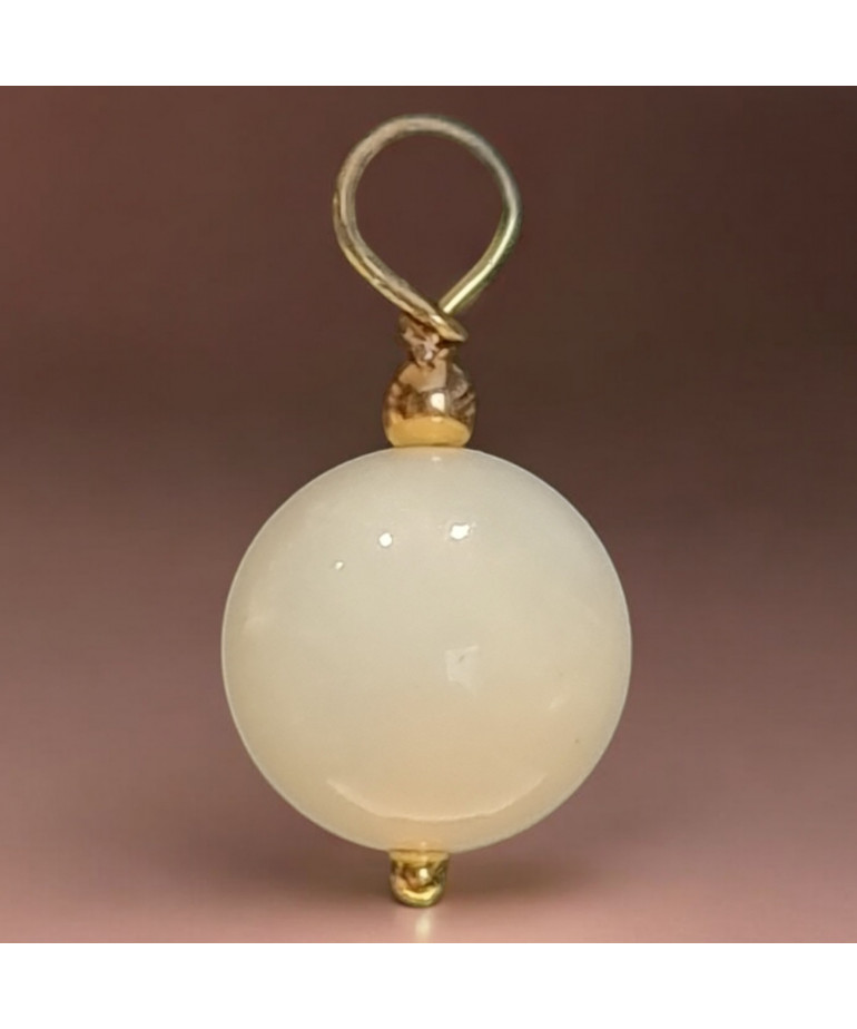 Pendentif Pierre de lune Pierre ronde 8mm (s)