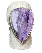 Bague Lépidolite argent 925 Taille 56