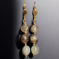 Boucles Labradorite Pierres rondes Plaquées or (s)