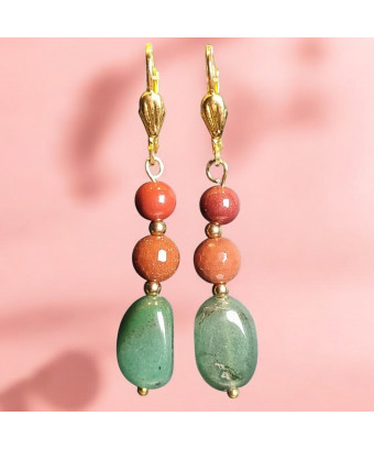 Boucles Jade Jaspe et...