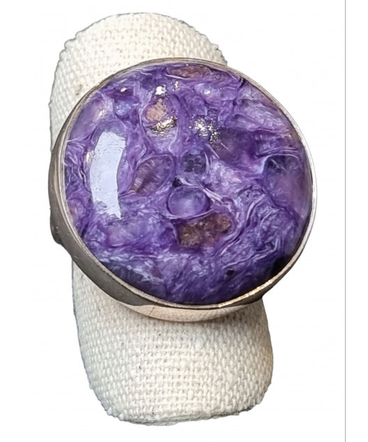 Bague Charoïte argent 925 taille 57