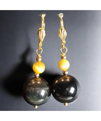 Boucles Obsidienne Œil...