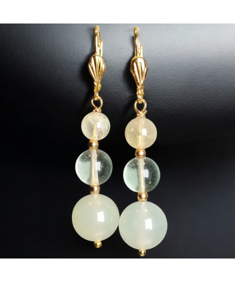 Boucles Jade et Fluorite...