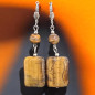 Boucles Œil de tigre Métal argenté (s)