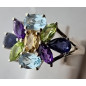 Bague Améthyste Topaze bleue Tanzanite Péridot Citrine