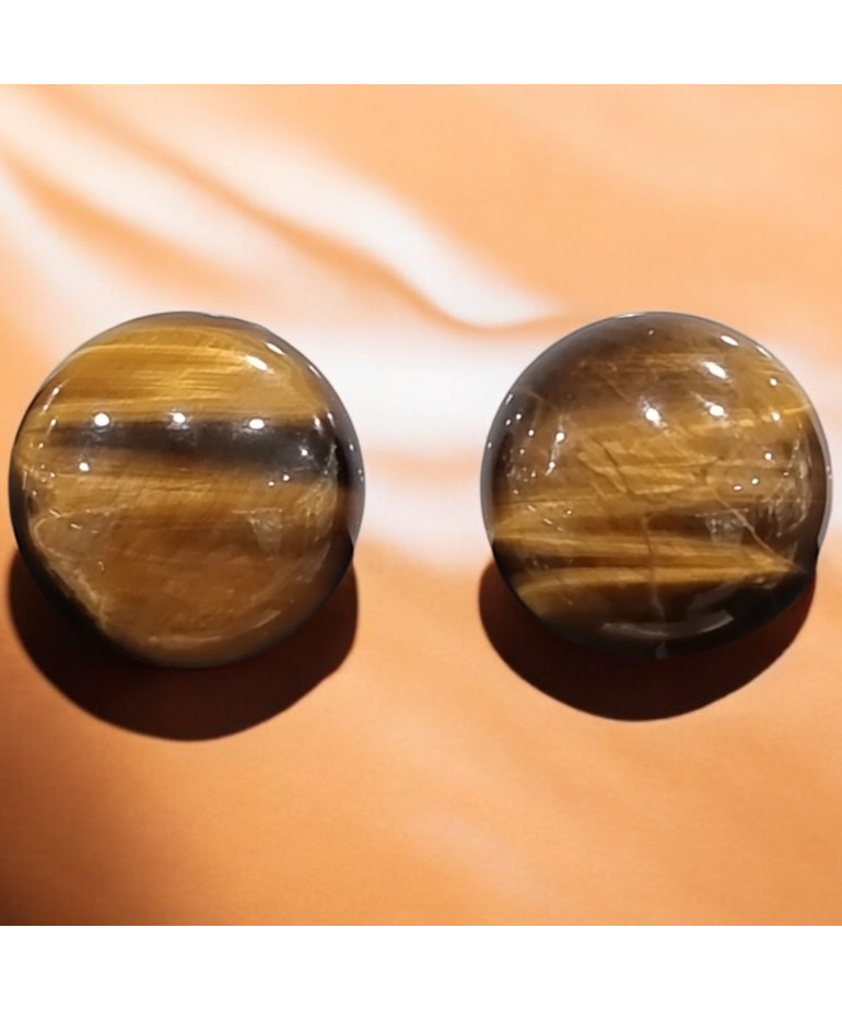 Boucles Œil de tigre Rondes à Clips (s)