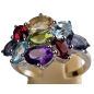 Bague Améthyste Topaze bleue Tanzanite Péridot Citrine Grenat Taille 60