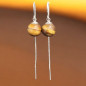 Boucles Œil de tigre Boules Argent 925 (s)