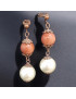 Boucles Pierre de Soleil reconstituée et Perle Fantaisie à Clips (s)