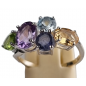 Bague péridot citrine Tanzanite aigue marine améthyste argent 925 taille 56
