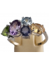 Bague péridot citrine Tanzanite aigue marine améthyste argent 925 taille 56