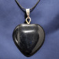 Pendentif Pierre de nuit Cœur sur cordon réglable (s)