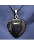 Pendentif Pierre de nuit Cœur sur cordon réglable (s)
