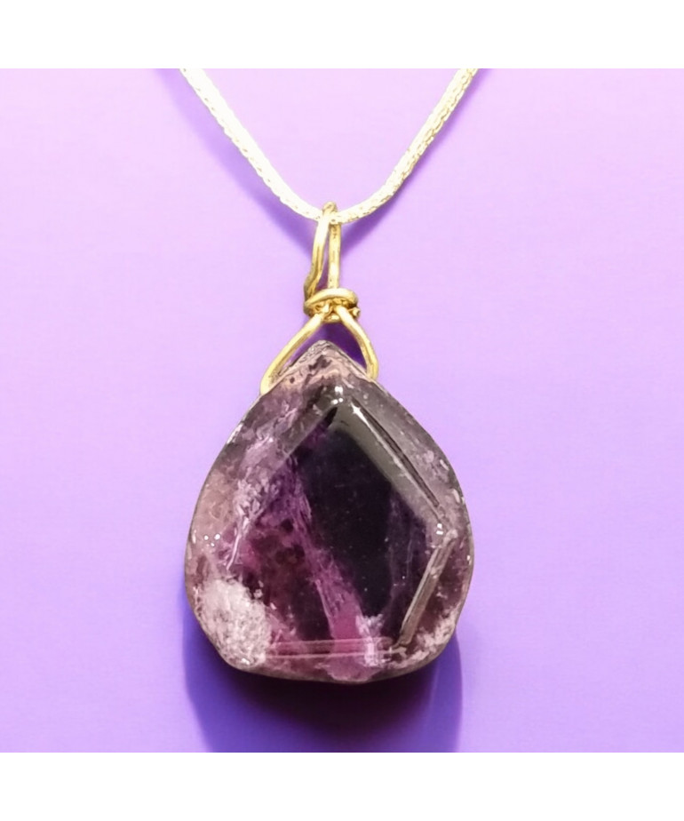 Pendentif Améthyste sur Cordon réglable (s)