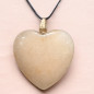 Pendentif Aventurine orange Cœur sur cordon réglable (s)