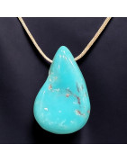Pendentif Turquoise sur Cordon réglable (s)