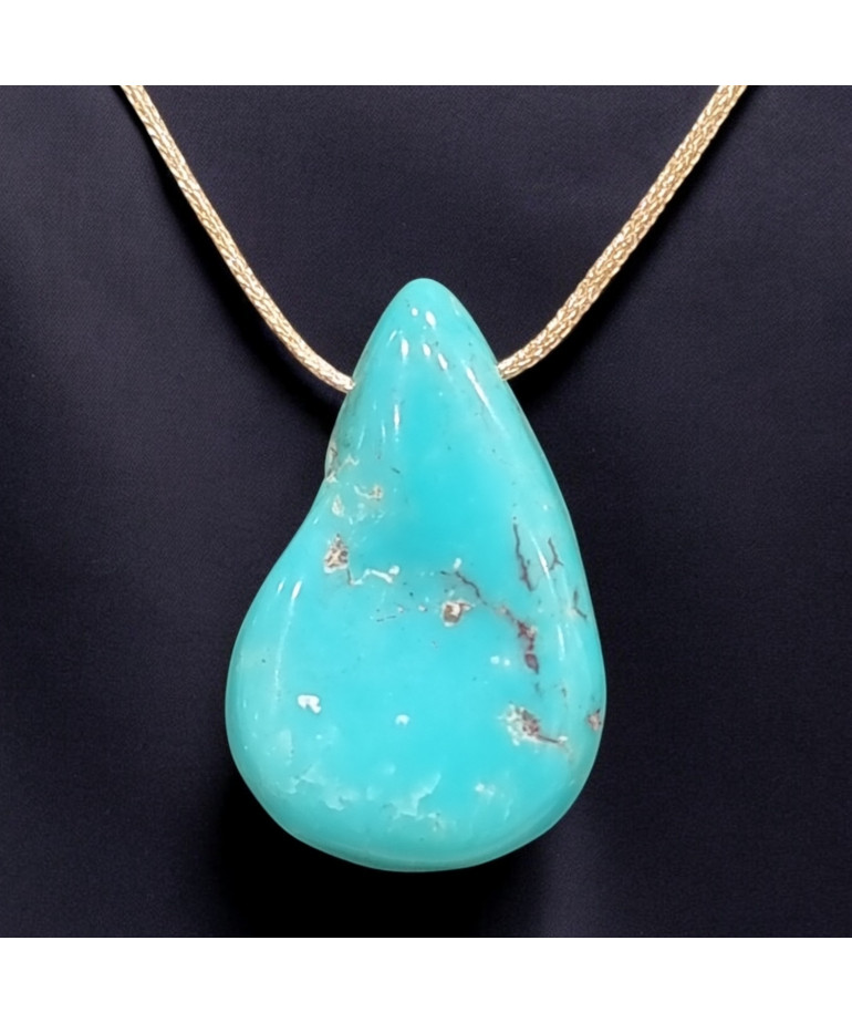 Pendentif Turquoise sur Cordon réglable (s)