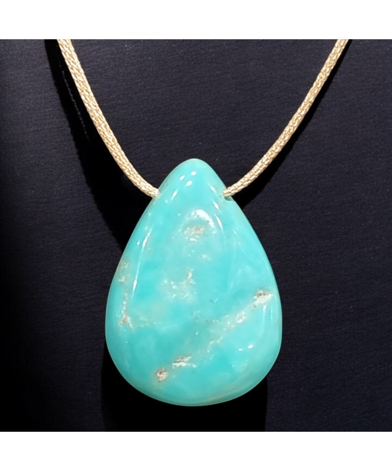 Pendentif Turquoise sur Cordon réglable (s)