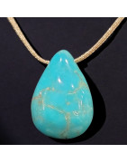 Pendentif Turquoise sur Cordon réglable (s)