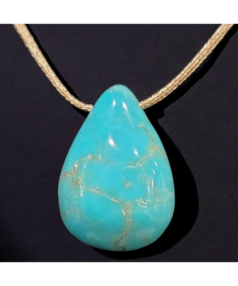 Pendentif Turquoise sur Cordon réglable (s)