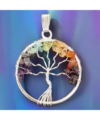 Pendentif 7 Chakras Arbre...