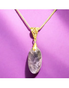 Pendentif Améthyste avec chaîne Plaquée or (s)