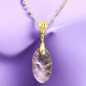 Pendentif Améthyste avec chaîne Plaquée or (s)