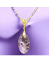 Pendentif Améthyste avec chaîne Plaquée or (s)