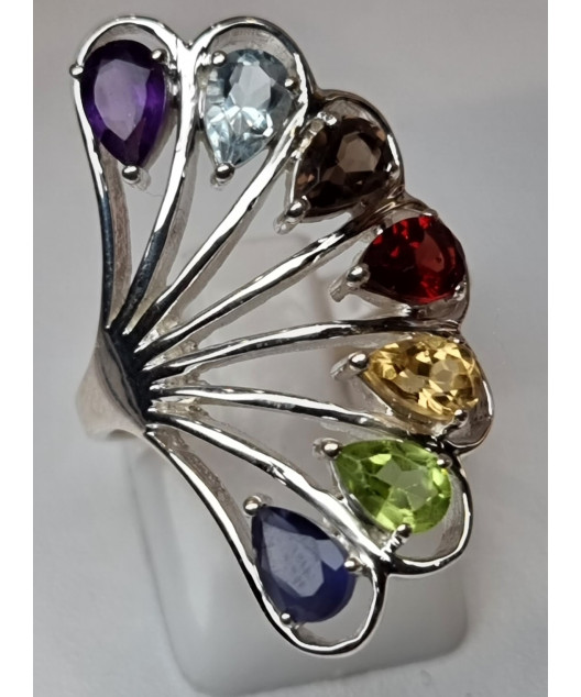 Bague 7 Chakras argent 925