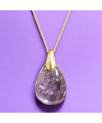 Pendentif Améthyste avec chaîne Plaquée or (s)
