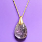 Pendentif Améthyste avec chaîne Plaquée or (s)