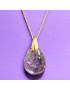 Pendentif Améthyste avec chaîne Plaquée or (s)