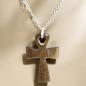 Pendentif Obsidienne dorée Croix de Vie "Ânkh" (s)