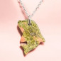Pendentif Unakite Dauphin avec chaîne (s)