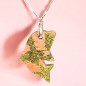 Pendentif Unakite Dauphin avec chaîne réglable (s)